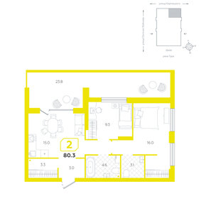 81,9 м², 2-комнатная квартира 10 300 000 ₽ - изображение 66