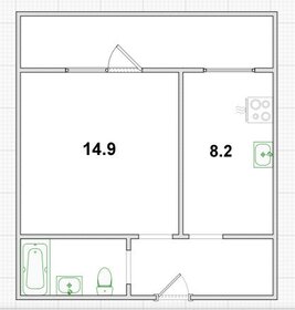 Квартира 31,3 м², 1-комнатная - изображение 5