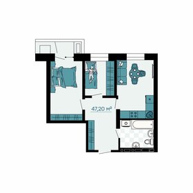 Квартира 46,1 м², 3-комнатная - изображение 1