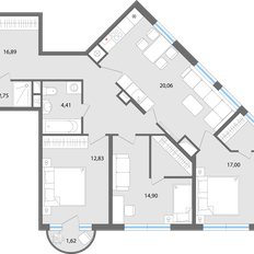Квартира 90,5 м², 4-комнатная - изображение 3