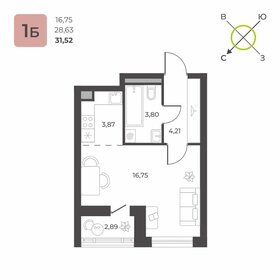 31 м², 1-комнатная квартира 4 495 000 ₽ - изображение 15
