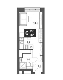 26,2 м², квартира-студия 9 500 000 ₽ - изображение 66