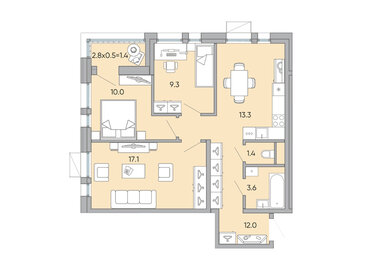81 м², 4-комнатная квартира 4 700 000 ₽ - изображение 61