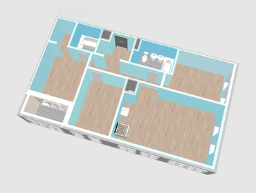 59,8 м², 3-комнатная квартира 8 200 000 ₽ - изображение 48