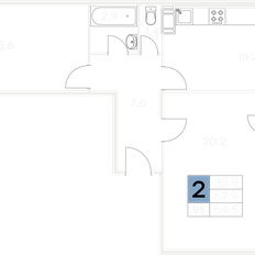 Квартира 64,5 м², 2-комнатная - изображение 2