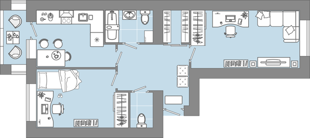 57 м², 2-комнатная квартира 5 349 680 ₽ - изображение 13