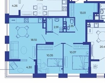 83,2 м², 3-комнатная квартира 5 600 000 ₽ - изображение 62