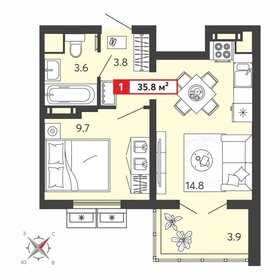 21,3 м², квартира-студия 2 370 000 ₽ - изображение 145