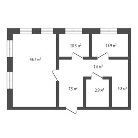 Квартира 99,5 м², 3-комнатная - изображение 1