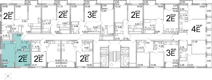 42,5 м², 1-комнатная квартира 7 017 155 ₽ - изображение 24