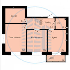 Квартира 63,3 м², 2-комнатная - изображение 2