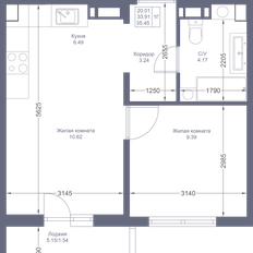 Квартира 35,5 м², 1-комнатная - изображение 2