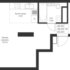 Квартира 40,5 м², студия - изображение 3