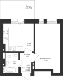 36,2 м², 1-комнатная квартира 6 874 200 ₽ - изображение 89