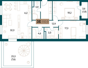 126,4 м², 4-комнатная квартира 69 900 000 ₽ - изображение 79