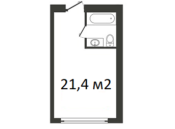 Квартира 21,4 м², студия - изображение 2