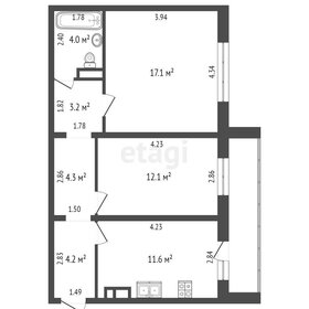 Квартира 56,5 м², 2-комнатная - изображение 1