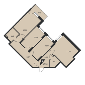 92,9 м², 3-комнатная квартира 13 330 013 ₽ - изображение 30