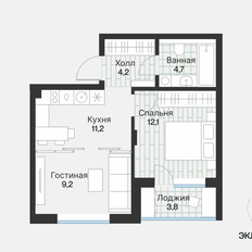 Квартира 43,2 м², 1-комнатная - изображение 5