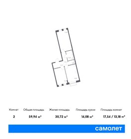 59 м², 2-комнатная квартира 9 200 000 ₽ - изображение 73