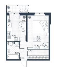 65,1 м², 3-комнатная квартира 5 500 000 ₽ - изображение 48