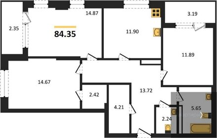 104 м², 3-комнатная квартира 9 700 000 ₽ - изображение 15