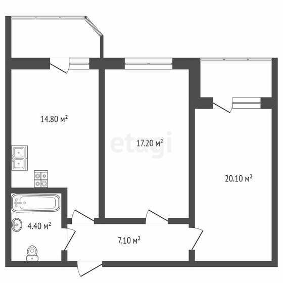 73 м², 2-комнатная квартира 11 000 000 ₽ - изображение 17
