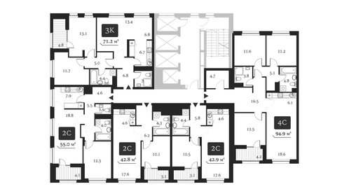 Квартира 94,9 м², 3-комнатная - изображение 2