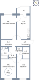 83,4 м², 2-комнатная квартира 11 950 000 ₽ - изображение 28