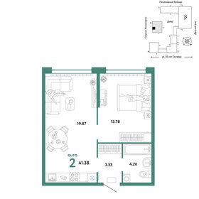 41,7 м², 2-комнатная квартира 6 990 000 ₽ - изображение 22