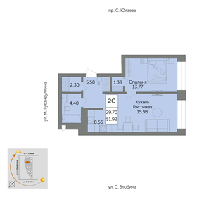 67,2 м², 2-комнатная квартира 9 600 000 ₽ - изображение 74