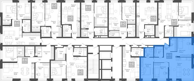 Квартира 91 м², 3-комнатная - изображение 2