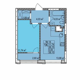 Квартира 38,2 м², 1-комнатная - изображение 1