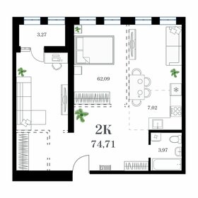 73,1 м², 2-комнатная квартира 14 764 200 ₽ - изображение 15