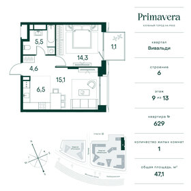 Квартира 47,1 м², 1-комнатная - изображение 1