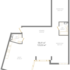 Квартира 125,5 м², 3-комнатная - изображение 2