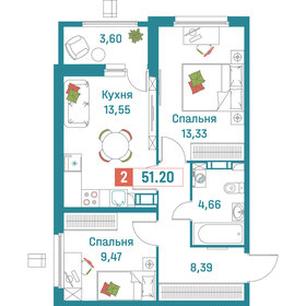 58 м², 2-комнатная квартира 9 500 000 ₽ - изображение 114