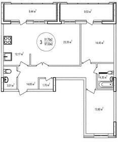 99,2 м², 3-комнатная квартира 10 700 000 ₽ - изображение 11
