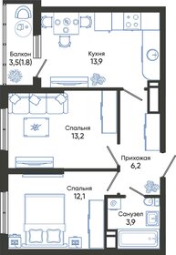 51 м², 2-комнатная квартира 6 690 000 ₽ - изображение 84