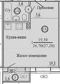 33 м², 1-комнатная квартира 2 700 000 ₽ - изображение 34