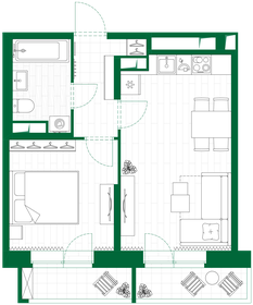 51,5 м², 2-комнатная квартира 7 106 556 ₽ - изображение 41