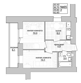 38,3 м², 2-комнатная квартира 4 979 000 ₽ - изображение 8