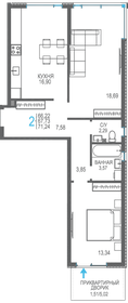 64 м², 2-комнатная квартира 12 900 000 ₽ - изображение 75