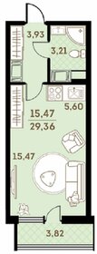 Квартира 32 м², студия - изображение 1