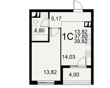 32 м², 1-комнатная квартира 3 350 000 ₽ - изображение 86