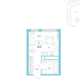 13 м², квартира-студия 2 200 000 ₽ - изображение 92