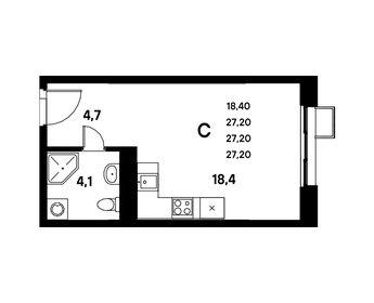 25,3 м², квартира-студия 4 200 000 ₽ - изображение 29