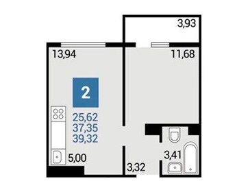 Квартира 37,4 м², 1-комнатная - изображение 1