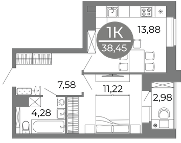 35,2 м², 1-комнатная квартира 4 893 170 ₽ - изображение 69