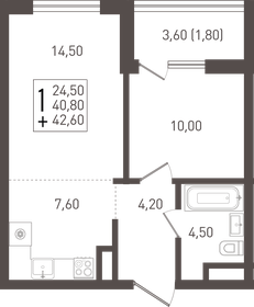 41,8 м², 1-комнатная квартира 7 628 500 ₽ - изображение 18